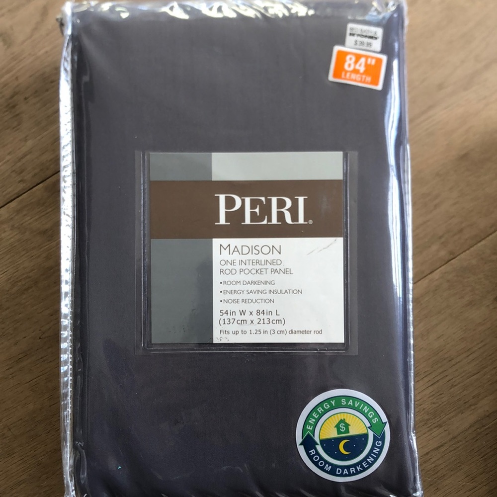 2 charcoal curtains